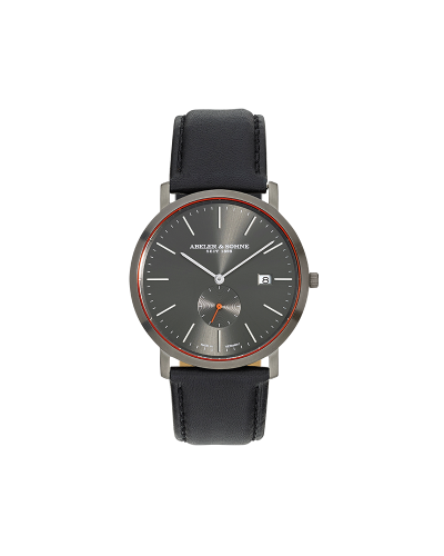 Moderne Herrenuhr mit Sonnenschliff-Zifferblatt